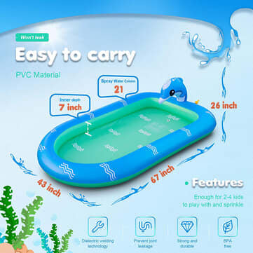 Dolphin Inflatable Water Jet Pool