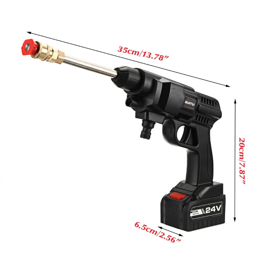 Cordless Portable High Pressure Cleaning Wash Gun Jet Washer -24V