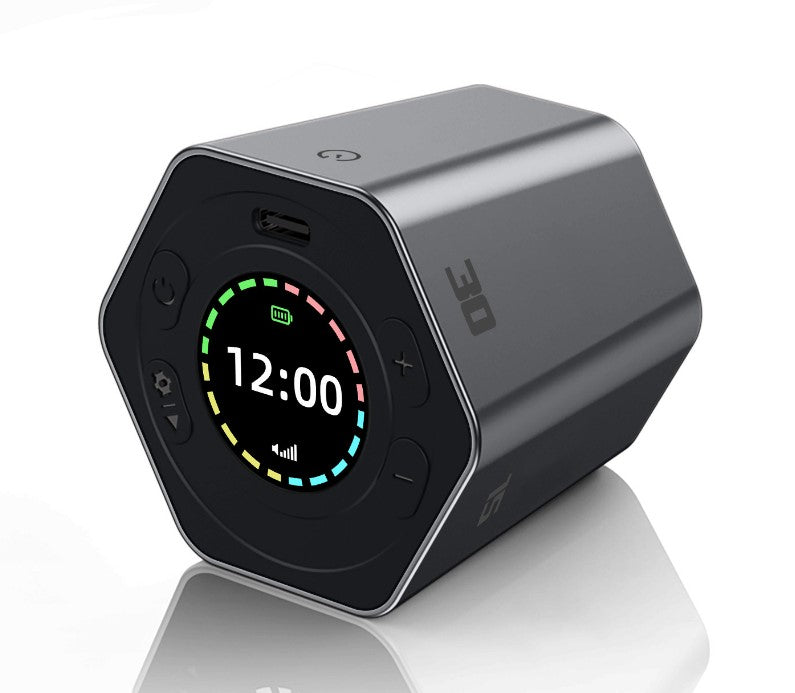 Hexagon Digital Clock Timer Magnetic Cubes Timer - Black